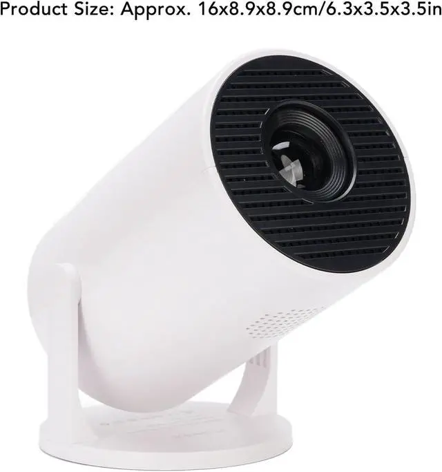 Alt view image 2 of 7 - Portable Projector, Full HD 150 ANSI 8000 WiFi Bluetooth Movie Projector with Auto Keystone Correction, for Home Theater (White)