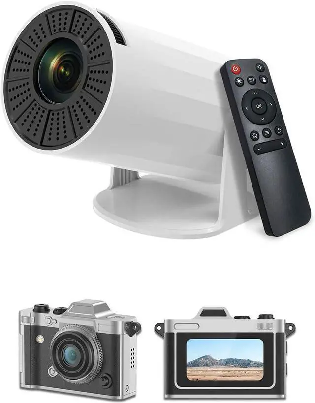 Main image of Home Cinema & Memories Kit: X8 180° Rotatable Smart Projector & Retro Digital Camera Bundle