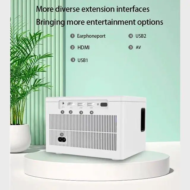 Alt view image 6 of 6 - Home Projector 4K Android Band 6.0 800 ANSI BT5. 1920*1080P Cinema Outdoor Portable