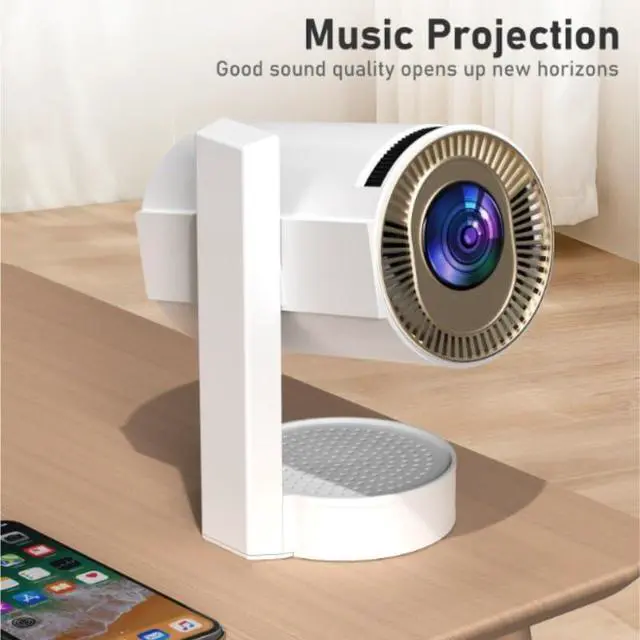 Alt view image 2 of 6 - Portable Projector for Home Living Room Wall Mounted Cinema