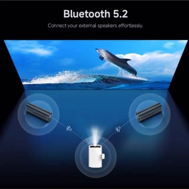 Alt view image 3 of 6 - Portable Projector for Home Living Room Wall Mounted Cinema