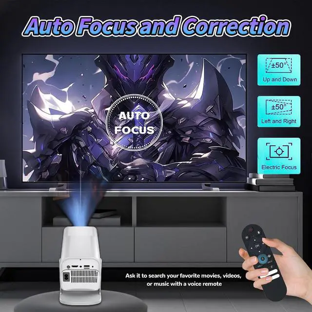 Alt view image 4 of 7 - HCS350 MAX Mini Game Projector,10000+ Games,Compatible with 17 Simulators,2.4G+5G WiFi+BT,Android 11,Allwinner H713,1280×720P,Electric Focus,Support HD-IN,Portable Projector for Home/Outdoor(White)