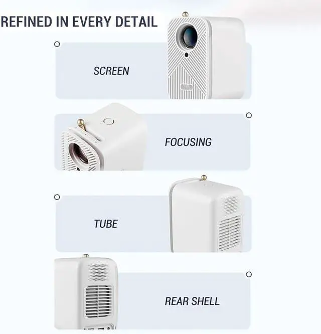 Alt view image 4 of 6 - MINI Projector LCD Home Theater Conference Bedroom 720P Portable for Office