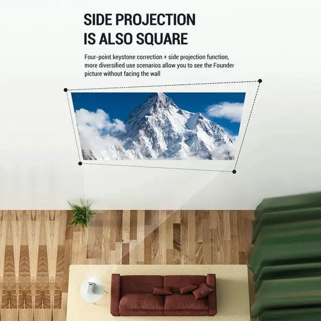 Alt view image 5 of 6 - MINI Projector LCD Home Theater Conference Bedroom 720P Portable for Office