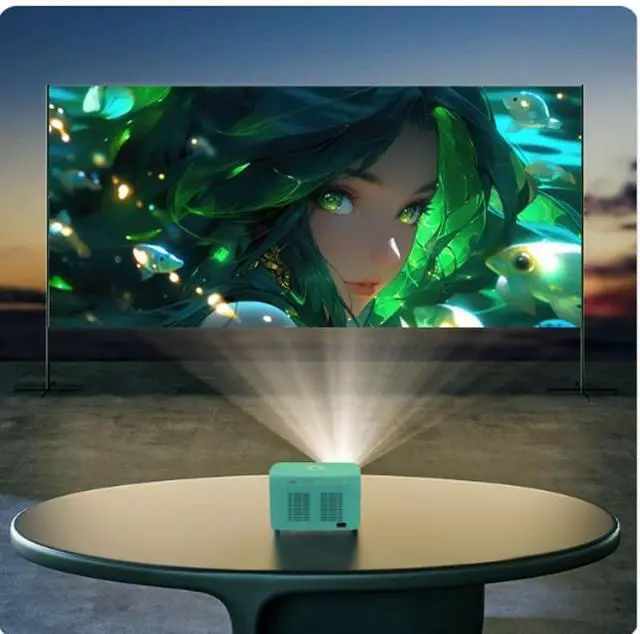 Alt view image 4 of 6 - High Definition 4K Projector for Home Office Hotel Wireless Screen Projection