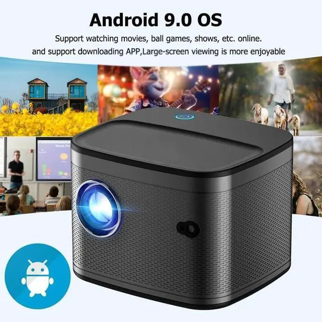 Alt view image 2 of 7 - Projector 4K Keystone Correction Video Projectors 12000 Lumens Home Theater LED Beamer