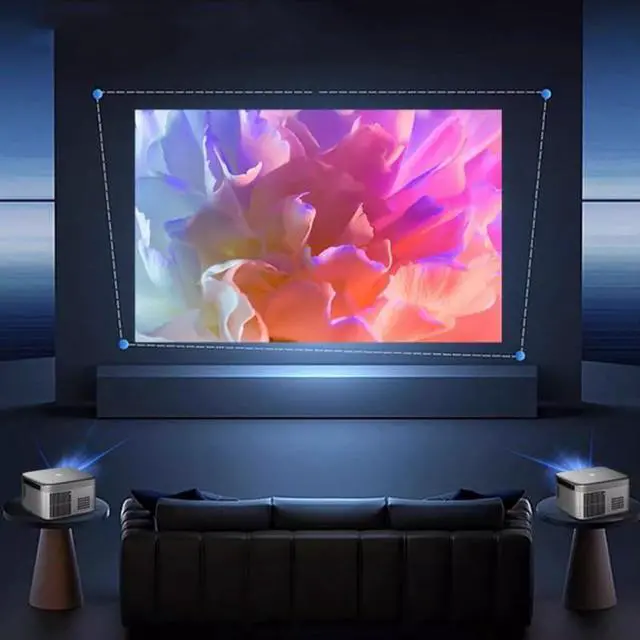 Alt view image 4 of 6 - Projector Home Bedroom Wall Projection Theater Daytime Outdoor 5G Office Conference