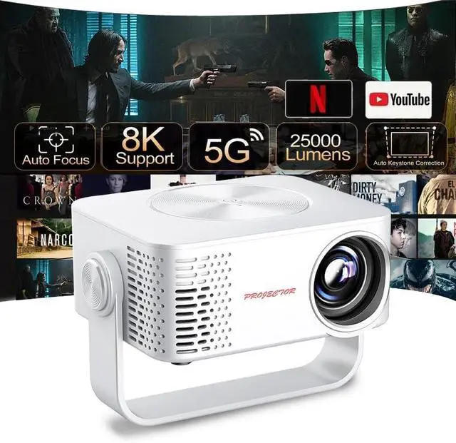 Alt view image 2 of 7 - M60 portable high-definition projector, smart home theater mobile projector