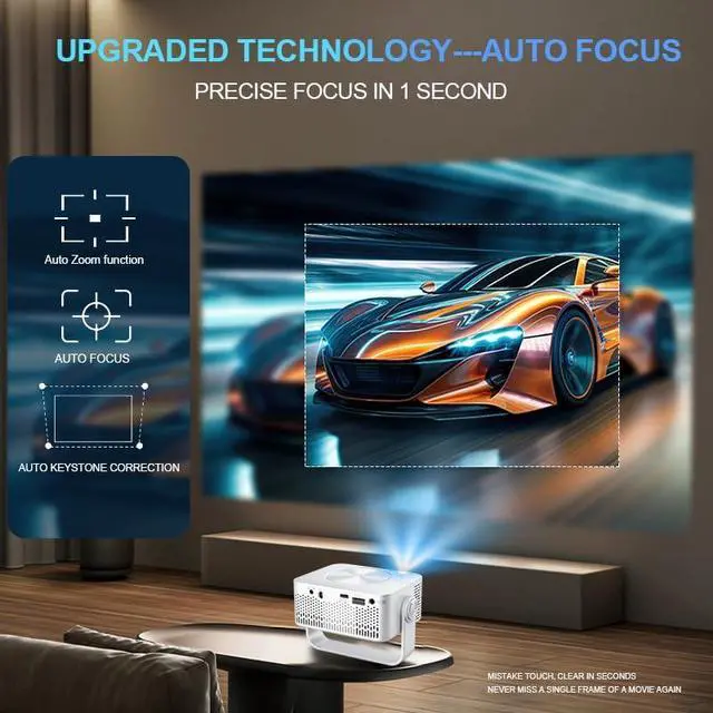 Alt view image 3 of 7 - M60 portable high-definition projector, smart home theater mobile projector