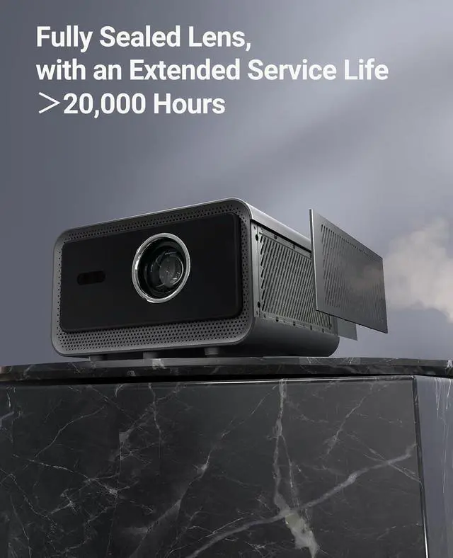 Alt view image 6 of 7 - Native 1080P & Auto FocusMini Projector with WiFi and Bluetooth, 800Ansi Brightness, Support 4K HD, Portable Movie Projector, Auto Keystone Correction, Compatible with Smartphone, Laptop, HDMI, USB
