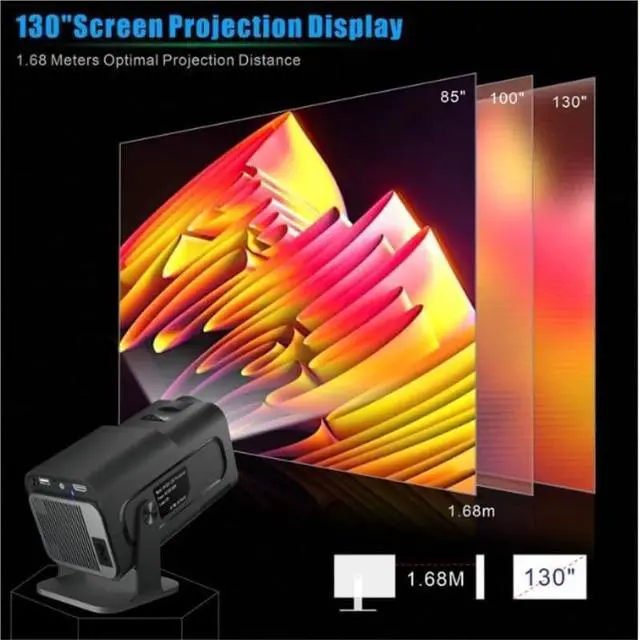 Alt view image 3 of 6 - High Definition Intelligent Home Theater Portable Short Projector