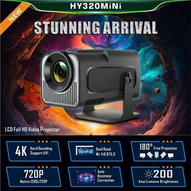 Alt view image 5 of 6 - High Definition Intelligent Home Theater Portable Short Projector