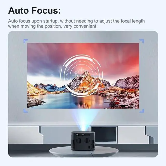 Alt view image 5 of 7 - Projector 4K Keystone Correction Video Projectors 12000 Lumens Home Theater LED Beamer