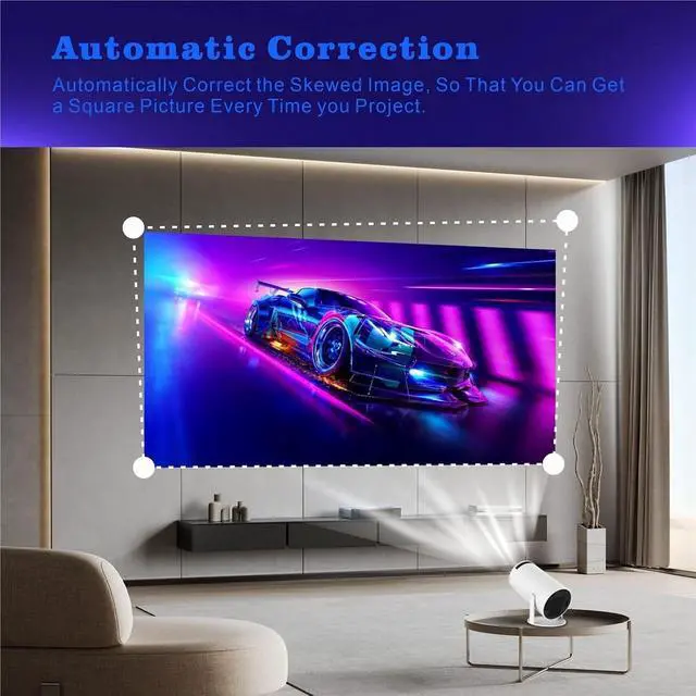 Alt view image 7 of 7 - Mini Projector, Projector 4K 720P With 5W Speaker WiFi 6 BT5.4 Outdoor Video Home Theater ,Indoor & Outdoor Use