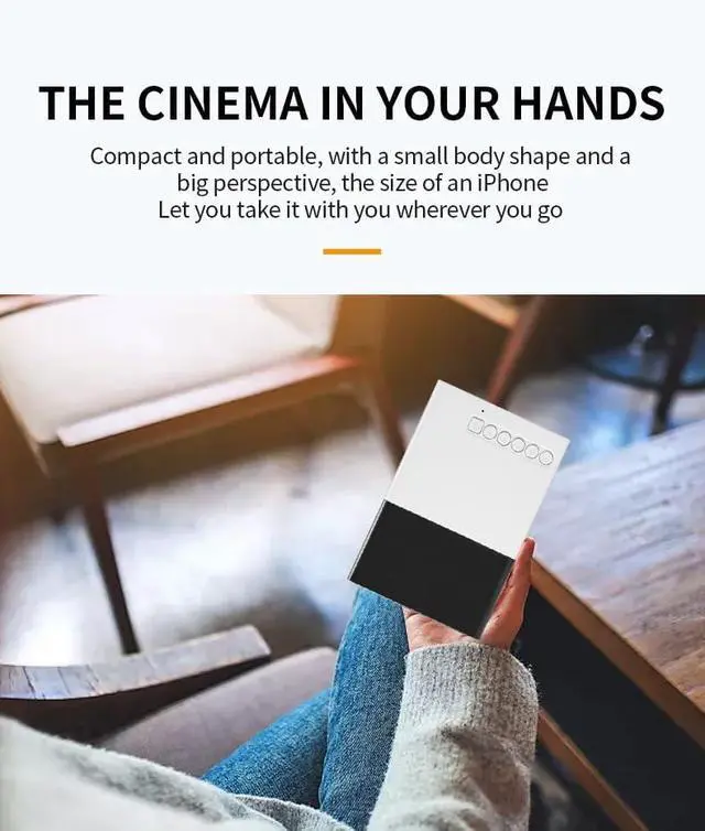 Alt view image 6 of 6 - BIGFOX Portable Mini Projector 1080P HD