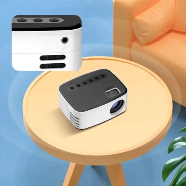 Alt view image 4 of 6 - Projector for Home Bedroom Wall Projection Machine High Definition 1080p