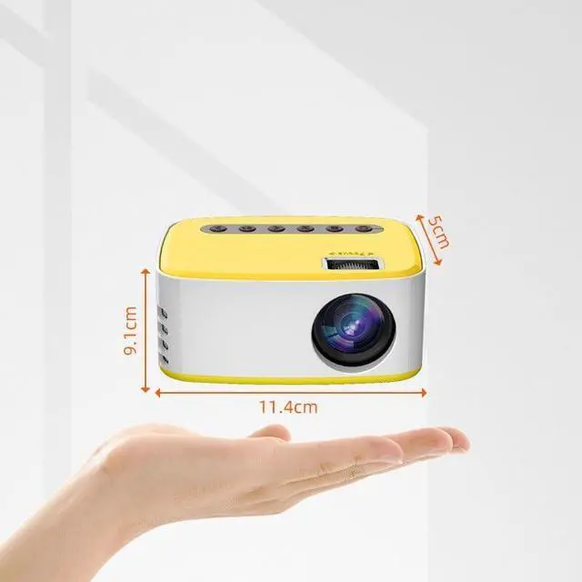 Alt view image 6 of 6 - Projector for Home Bedroom Wall Projection Machine High Definition 1080p