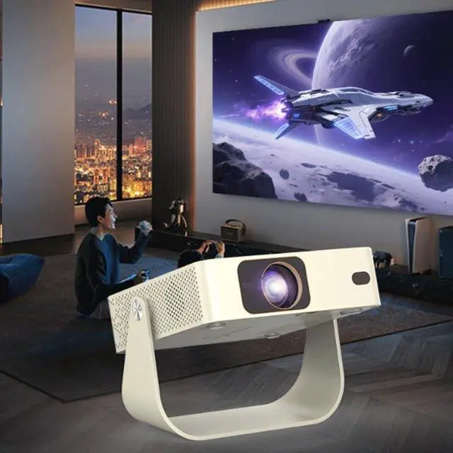 Alt view image 2 of 6 - Projector High Definition Bedroom Wall Mounted Portable
