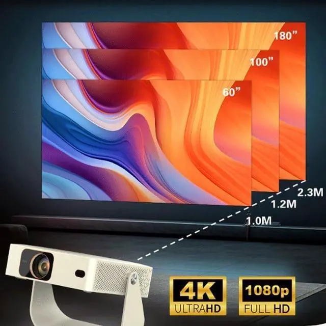 Alt view image 4 of 6 - Projector High Definition Bedroom Wall Mounted Portable