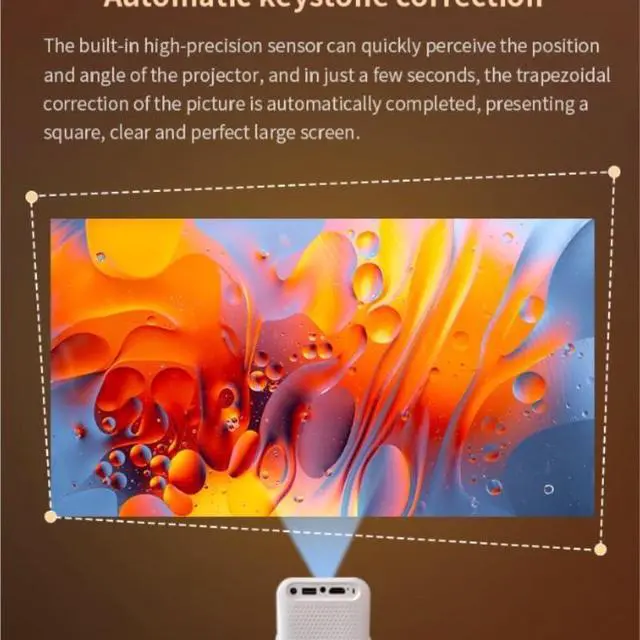 Alt view image 2 of 6 - The Projector Comes with Built in Pan Tilt Making It Portable Easy to Handle