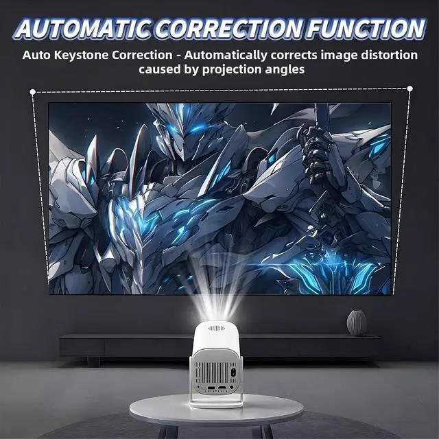 Alt view image 5 of 7 - P30 MAX Portable Smart Projector with WIFI & Bluetooth, Retro Game Console with built in 36000+ Game 14 Emulator, 240 Lumen, 1280*720P, Android 11 Wireless Projector for Home Theater, Outdoor(White)