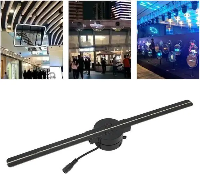Alt view image 5 of 6 - LIAMOS 16.5in 2000x224 3D Hologram Fan 3D Projector with 224 LED Light Beads for Business Store Advertising,High-Resolution 3D Hologram