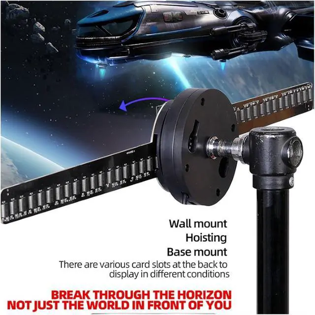 Alt view image 2 of 5 - LIAMOS Led Display Advertising Equipment 3D Hologram Fan Display Fan 3D Holographfic Projector Fan Led Light,High-Resolution 3D Hologram