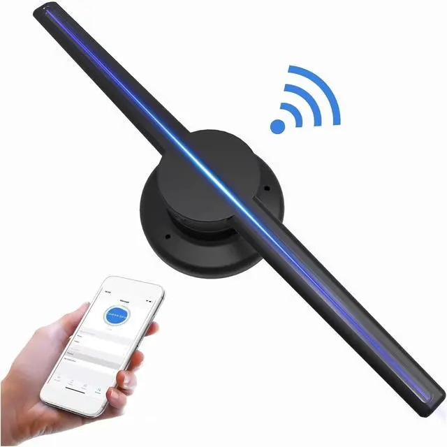 Alt view image 4 of 5 - LIAMOS Led Display Advertising Equipment 3D Hologram Fan Display Fan 3D Holographfic Projector Fan Led Light,High-Resolution 3D Hologram