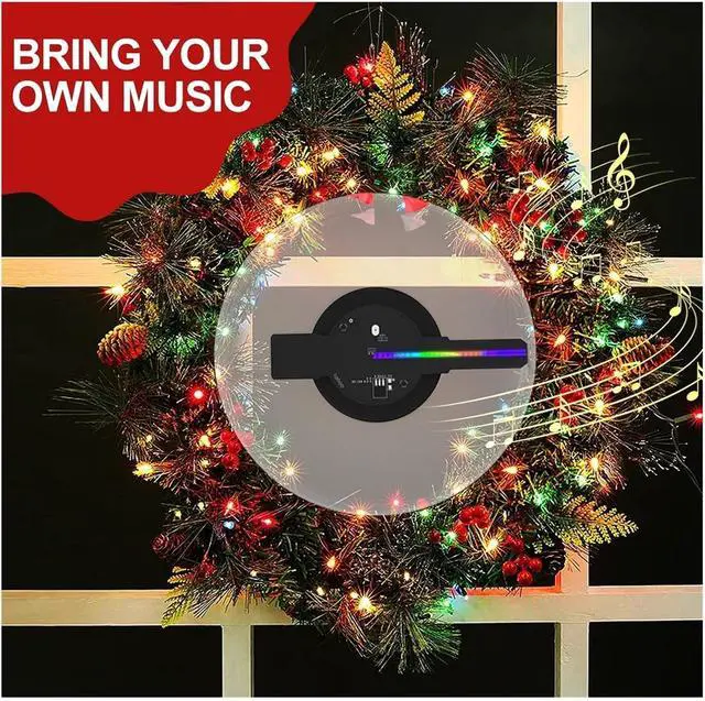 Alt view image 5 of 7 - Remote Control 3D Hologram Projector Fan Table Advertising Lights with Play Holographic Fan with Clear Cover,High-Resolution 3D Hologram