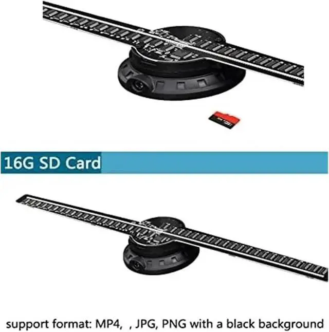 Alt view image 5 of 6 - LIAMOS 3D Hologram Fan 3D Holographic Projector Advertising Display Light HD Holographic Projector Store Bars Party Christmas Halloween,High-Resolution 3D Hologram
