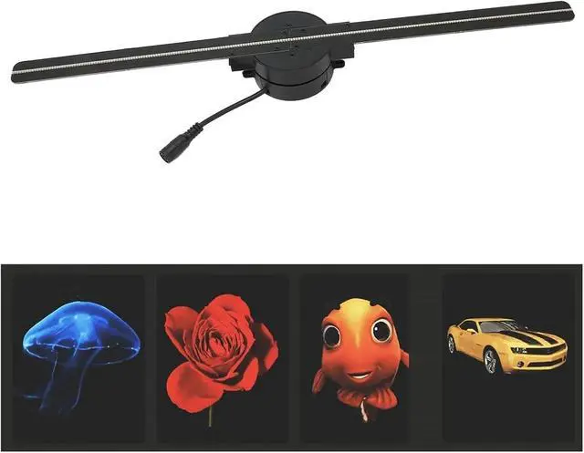 Alt view image 3 of 6 - LIAMOS 16.5in 3D Hologram Fan 2000x224 3D Projector with 224 LED Light Beads for Business Shop Advertising,High-Resolution 3D Hologram