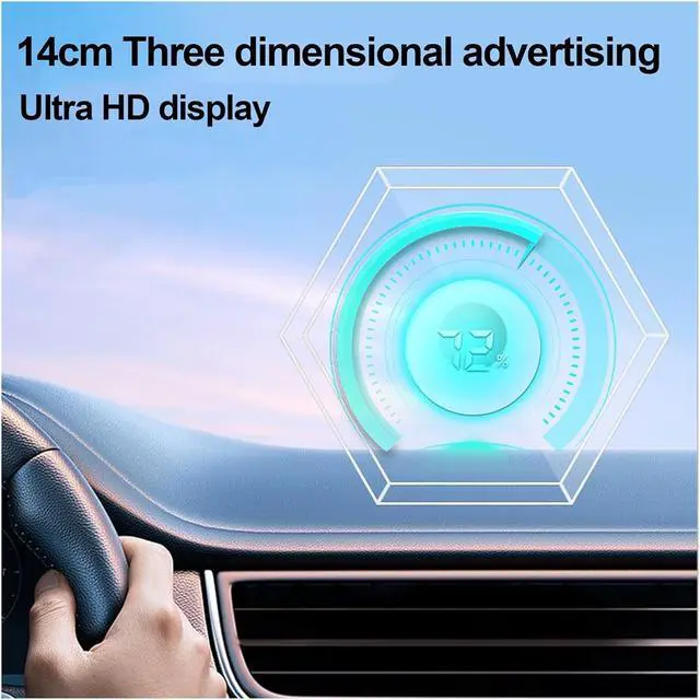 Alt view image 6 of 6 - LIAMOS 3D Hologram Projector Fan Desktop Led WiFi Sign Holographic Lamp Player 2 Fan Blades Remote Control Support Images and Video,High-Resolution 3D Hologram