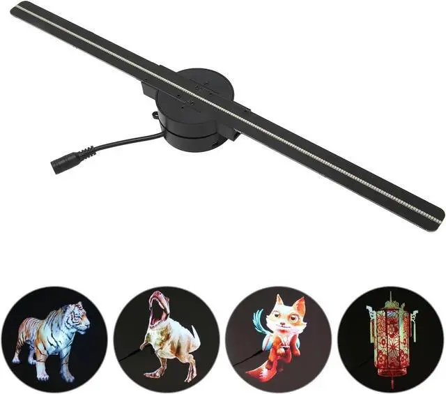 Alt view image 2 of 6 - LIAMOS 3D Hologram Fan 16.5in 2000x224 3D Projector with 224 LED Light Beads for Business Store Advertising,High-Resolution 3D Hologram