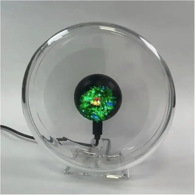Alt view image 3 of 6 - LIAMOS 10cm/4.1inch 3D Hologram Fan with Transparent Cover Ornament 128 LED Holographic Advertising Machine Christmas Halloween,High-Resolution 3D Hologram
