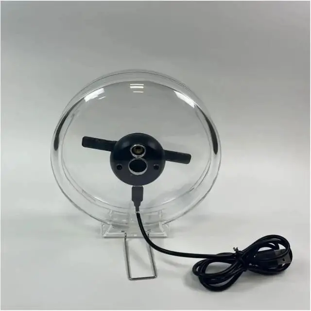 Alt view image 4 of 6 - LIAMOS 10cm/4.1inch 3D Hologram Fan with Transparent Cover Ornament 128 LED Holographic Advertising Machine Christmas Halloween,High-Resolution 3D Hologram