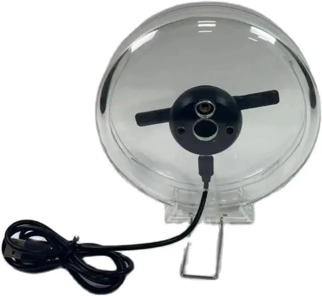 Alt view image 6 of 6 - LIAMOS 10cm/4.1inch 3D Hologram Fan with Transparent Cover Ornament 128 LED Holographic Advertising Machine Christmas Halloween,High-Resolution 3D Hologram