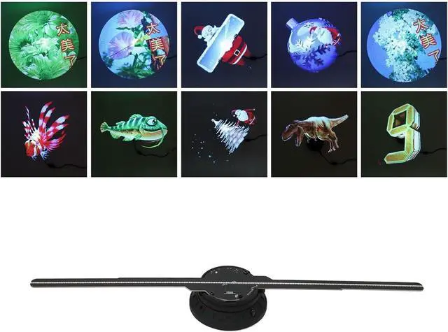 Alt view image 5 of 6 - LIAMOS 3D Hologram Fan 512x234P Resolution 234 LED Beads 16.5in Hologram Advertising Machine for Party Shop,High-Resolution 3D Hologram