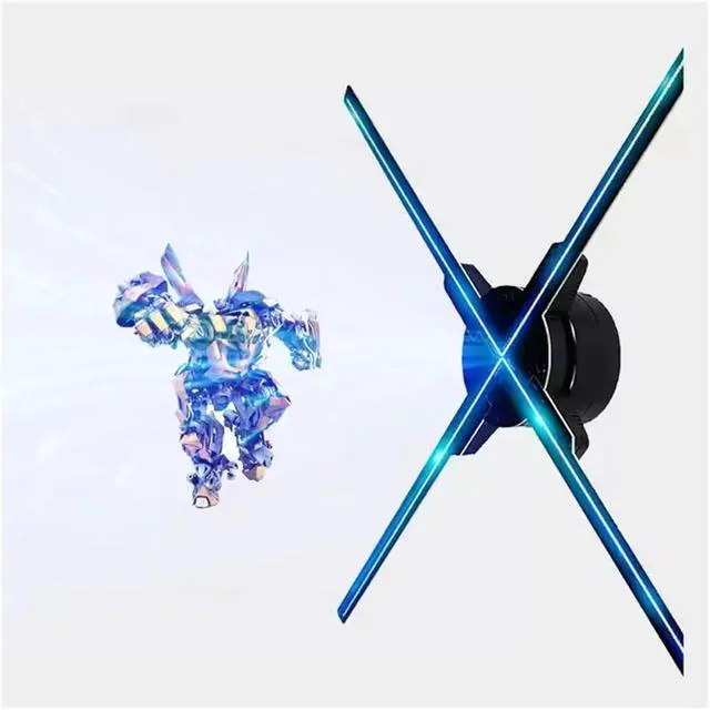 Alt view image 2 of 4 - LIAMOS 65 Cm 3D Holographic Fan Light Vedio Hologram Fans Display for Advertising 32GB 3D Holograph Holo Fan Projector 65x,High-Resolution 3D Hologram