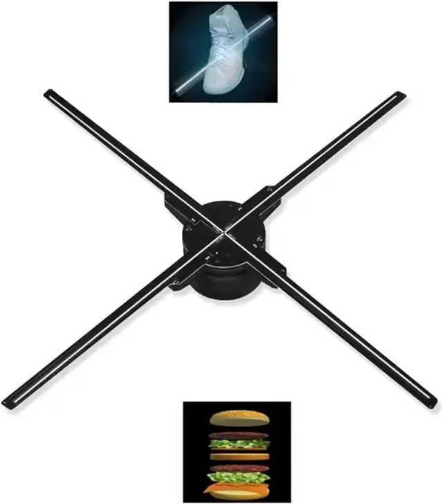 Alt view image 4 of 4 - LIAMOS 65 Cm 3D Holographic Fan Light Vedio Hologram Fans Display for Advertising 32GB 3D Holograph Holo Fan Projector 65x,High-Resolution 3D Hologram