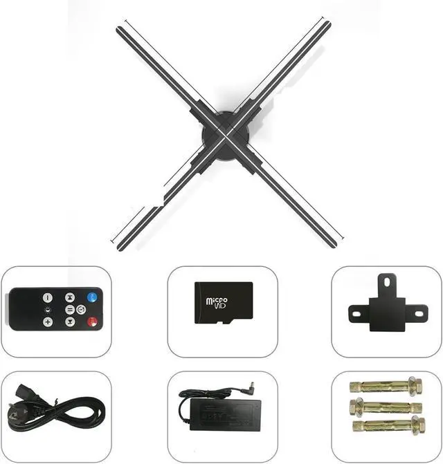 Alt view image 2 of 7 - 3d Hologram Fan,hologram Projector,holographic Imaging Player,support Images and Video Splicing