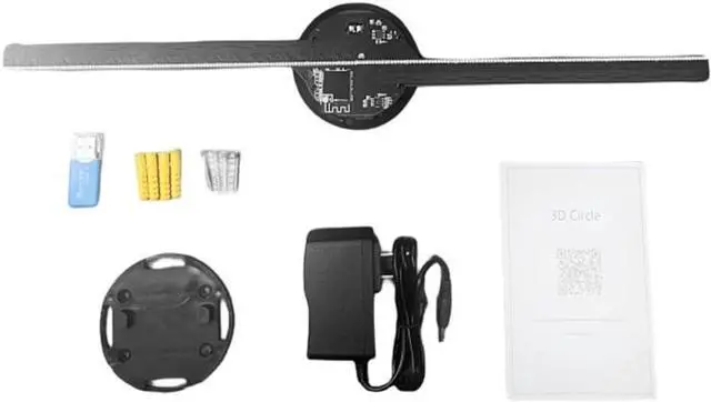 Main image of WIFI 3D Holographic Projector APP Control 224LED Holographic Player for Image Video Store Advertising Display US Plug, Black, 500724419A3