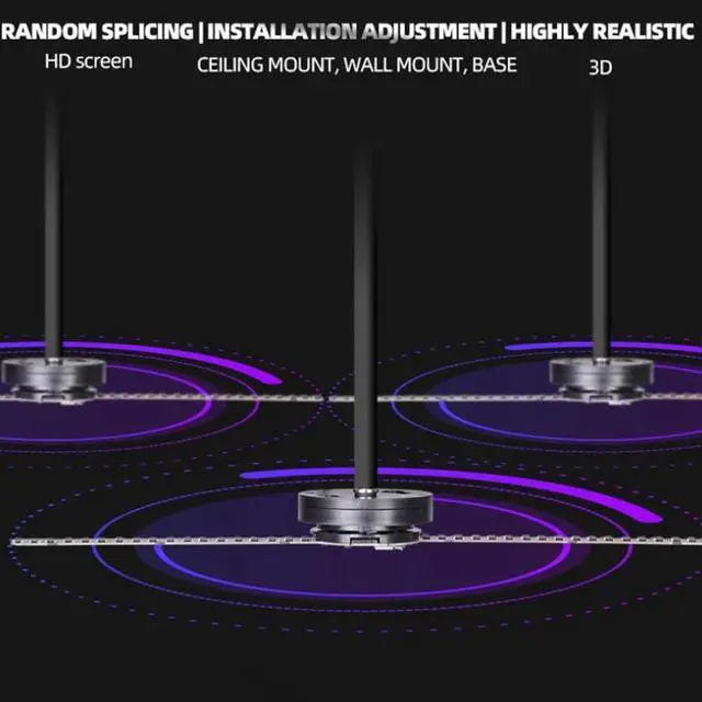 Alt view image 5 of 7 - WIFI 3D Holographic Projector APP Control 224LED Holographic Player for Image Video Store Advertising Display US Plug, Black, 500724419A3