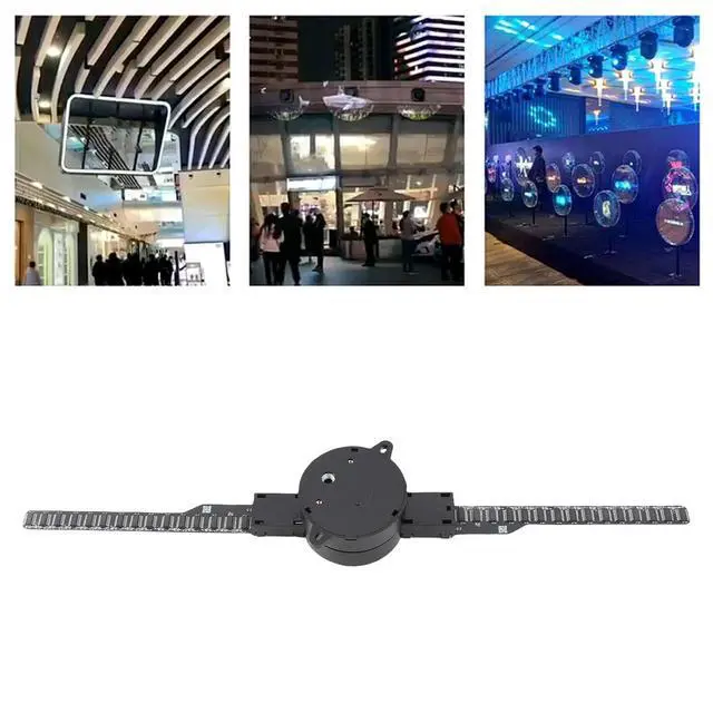 Alt view image 6 of 7 - Sanpyl 3D Hologram Fan, 100240V Custom Edit Borderless Image 2000x224 3D Hologram Fan 176 Degree Viewing Angle, 224 LEDs for Store (US Plug 100 to 240V)