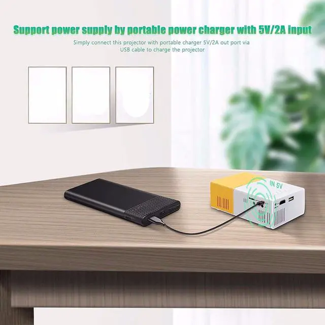 Alt view image 4 of 6 - Mini Projector, 2024 New Portable Projector, Portable Automatic HD Projector, LED Outdoor/Indoor Movie Projector with 180-Degree Rotating Stand for Home Bedroom #3