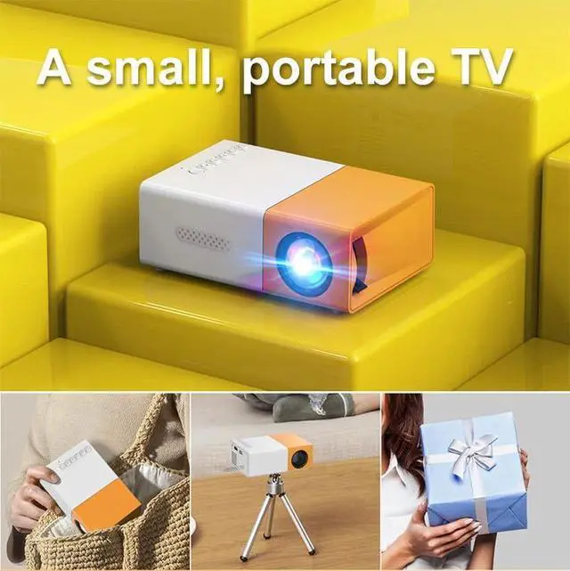 Alt view image 5 of 6 - Mini Projector, 2024 New Portable Projector, Portable Automatic HD Projector, LED Outdoor/Indoor Movie Projector with 180-Degree Rotating Stand for Home Bedroom #3