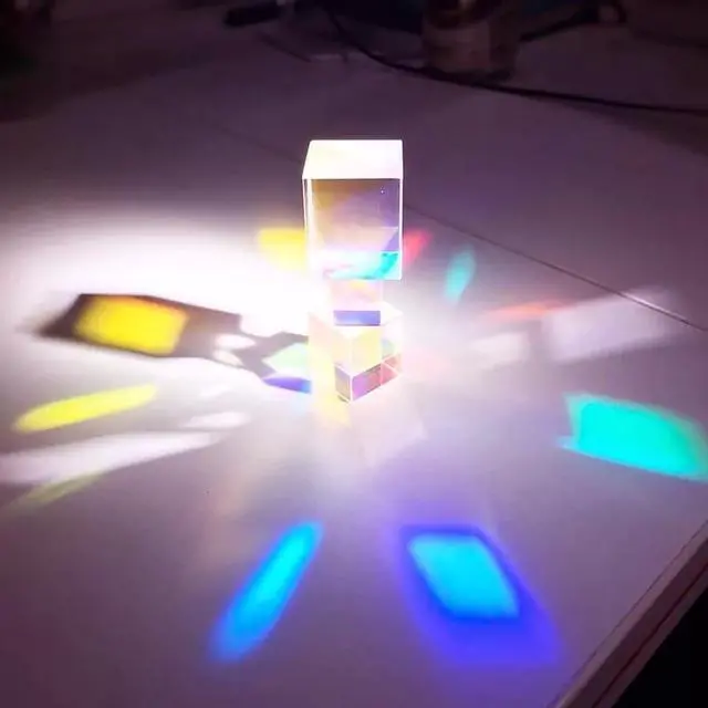 Main image of Xuanthang 18x18x18mm K9 X-Cube Prism Lens for Physical Experiments and The Projector