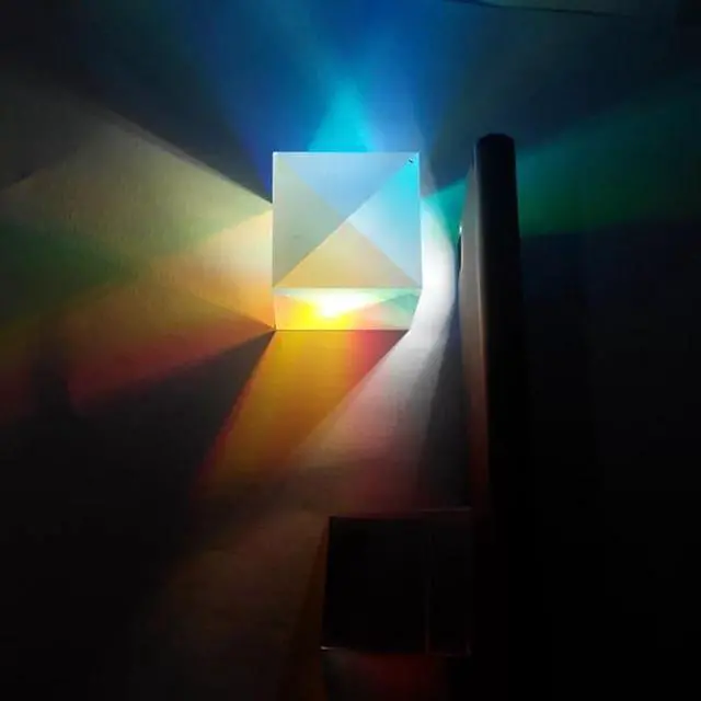 Alt view image 3 of 3 - Xuanthang 18x18x18mm K9 X-Cube Prism Lens for Physical Experiments and The Projector