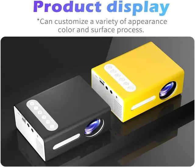 Alt view image 2 of 4 - Small Projector 320x240 Support 1080P HDMI Compatible USB Portable Home Media Video Player (Yellow UK)