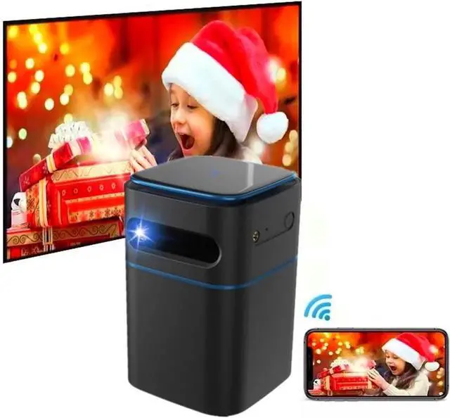 Alt view image 2 of 5 - Video Projector 4k WiFi HD Home Wireless 1080P LED Pocket Small Portable Small Projectors Applied to Home s, Videos, Parties, and Outdoor Activities