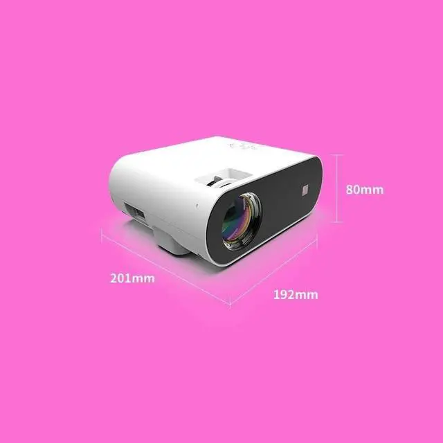 Alt view image 2 of 5 - HD Home Video Projector Brightness with Display Home Movie Projector 1080P Supported Compatible with Lumens Support Projector 300-1200 Inch Display Shooting Distance 1.25-2.5M